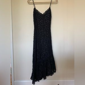 Betsey Johnson Black Shimmer A-Line Dress